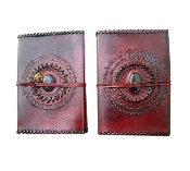 Semi precious stone leather journal